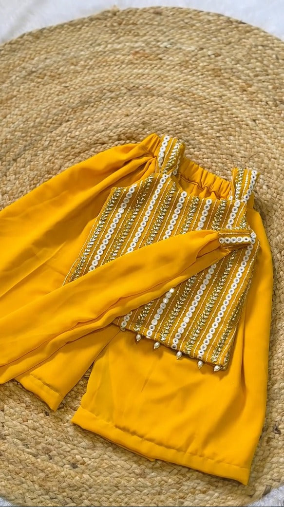 Sunshine Yellow Princess Palazzo Set