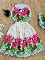Stylish Floral Embroidery Work Lehenga Choli for Kids