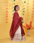 Little Queen’s Off White Lehenga Set