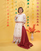 Little Queen’s Off White Lehenga Set