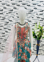 TOP WITH SARARA AND DUPATTA FULL STTICHED OC-184