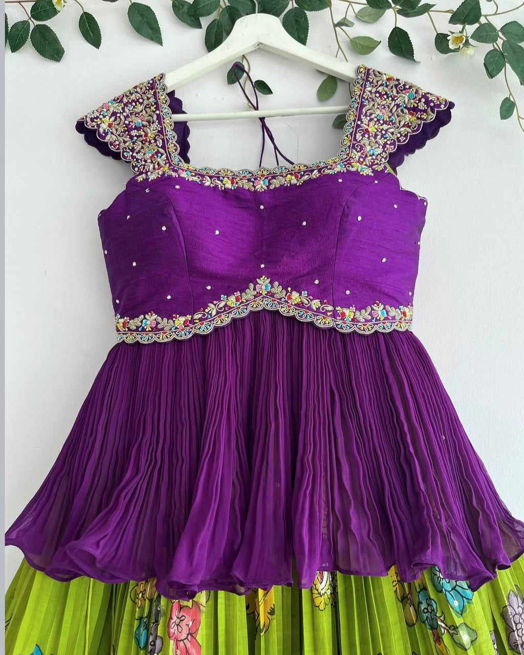 NEW DESIGNER KEDIYA STYLE LAHENGA SET FULLY STTICHED OC-199