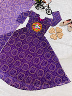 Heavy Fox Georgette Gown With Digital Print work With Gamthi work OC-182