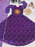 Heavy Fox Georgette Gown With Digital Print work With Gamthi work OC-182