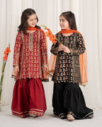 TRENDING  TOP WITH SEQUANCE EMBROIDERY WORK WITH DIGITAL PRINT WORK WITH  SHARARA AND DUPATTA OC-204