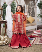 TRENDING  TOP WITH SEQUANCE EMBROIDERY WORK WITH DIGITAL PRINT WORK WITH  SHARARA AND DUPATTA OC-204