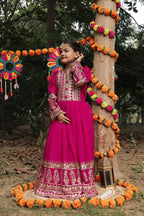 Launching New Collection Beautiful Kids Gown Set OC-196-SCARLET