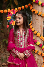 Launching New Collection Beautiful Kids Gown Set OC-196-SCARLET